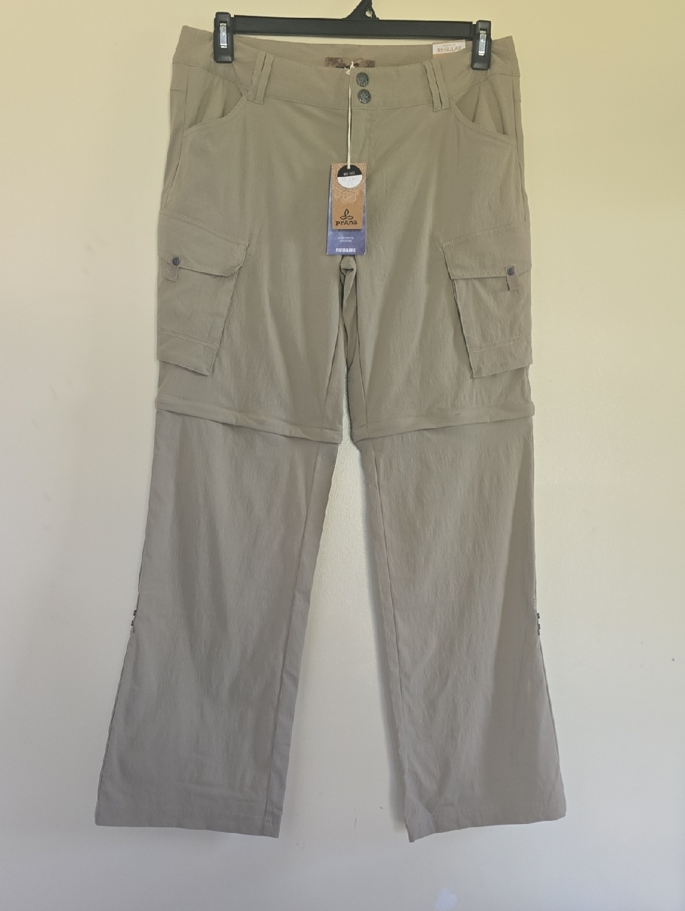 prAna Sage Convertible Pant Women's-Dark Khaki Hiking Pants Sz 10 - Picture 4 of 16